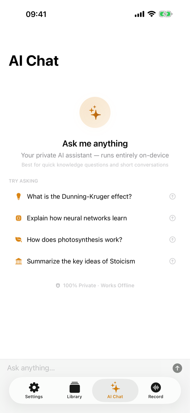 ThinkScribe on iPhone