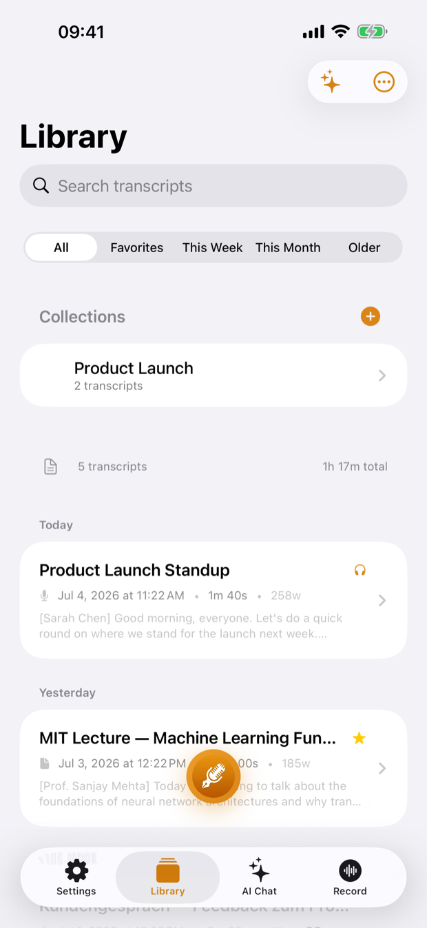 ThinkScribe on iPhone