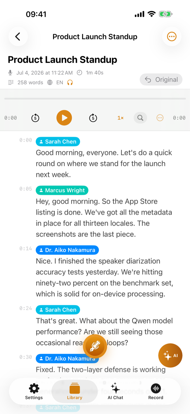 ThinkScribe on iPhone