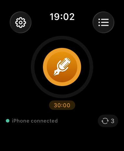 Recording on Apple Watch